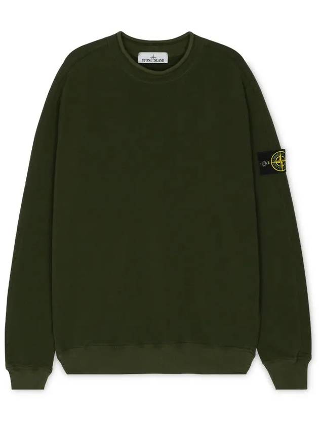 Stretch Cotton Fleece Mock Turtleneck Sweatshirt Olive Green - STONE ISLAND - BALAAN 4