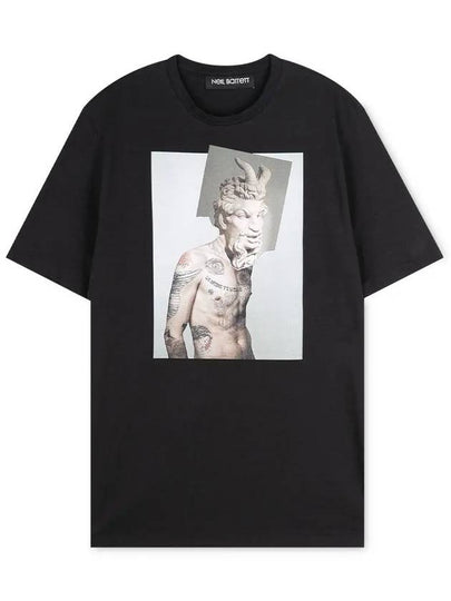 Tattoo Graphic Short Sleeve T-Shirt Black - NEIL BARRETT - BALAAN 2