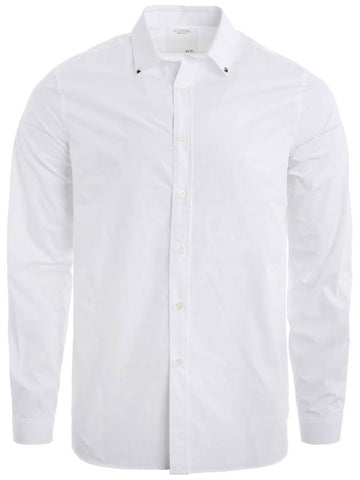 Rockstud Long Sleeve Shirt White - VALENTINO - BALAAN.