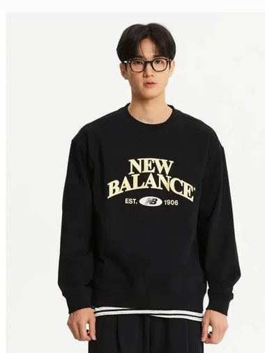 NBNCE42823 UNI Bridge Graphic Sweatshirt BLACK - NEW BALANCE - BALAAN 1