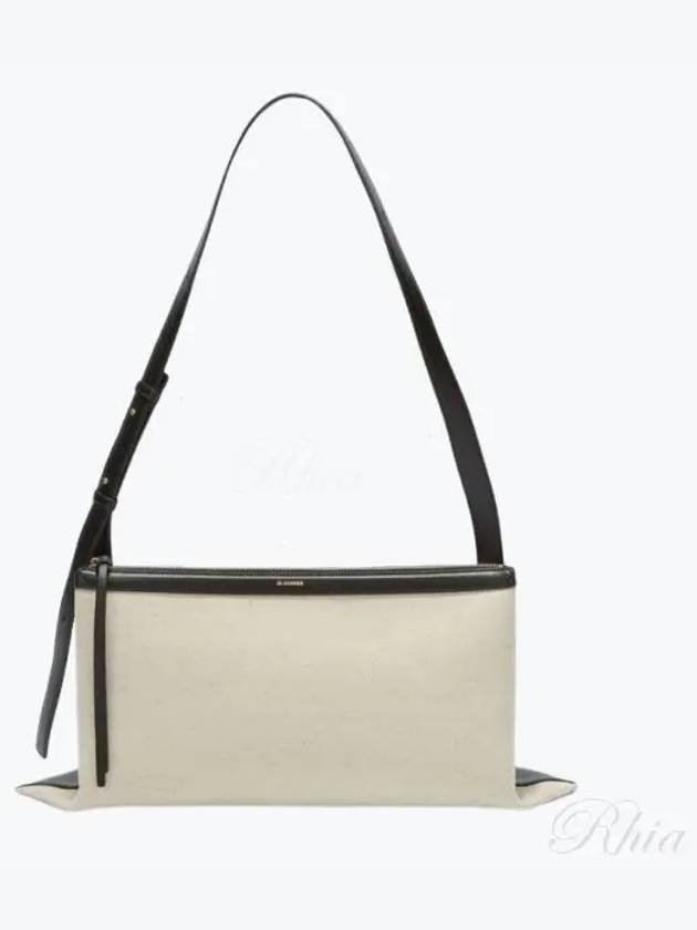 Empire Medium Square Cotton Shoulder Bag Ivory - JIL SANDER - BALAAN 2