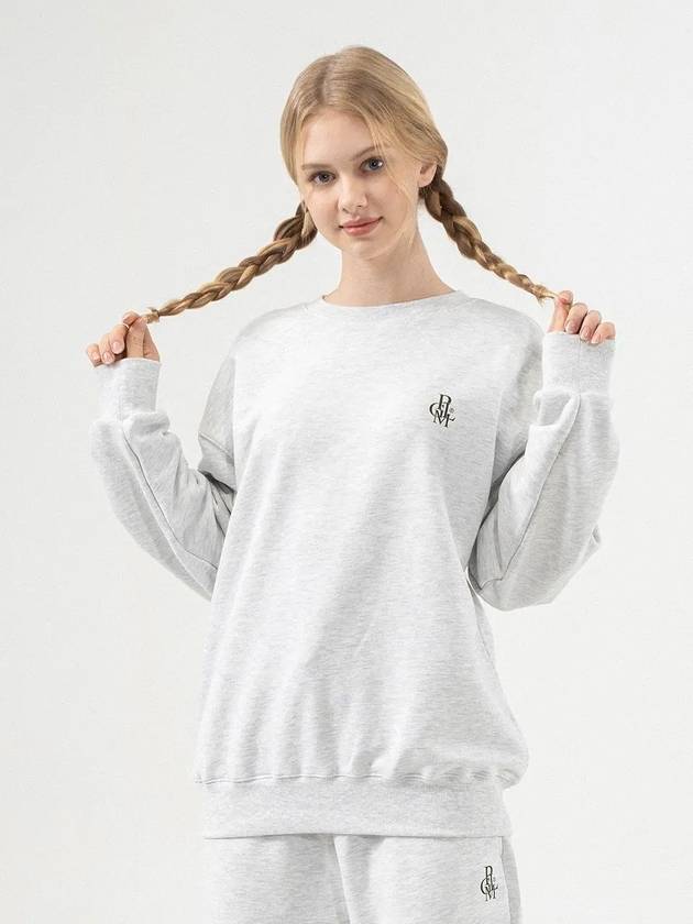 SYMBOL LOGO SWEATSHIRTS LIGHT MELANGE - POLYGRAM - BALAAN 4