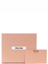 Logo Leather Tri-fold Half Wallet Cornflower - MIU MIU - BALAAN 7