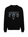 Logo Print Sweatshirt Black - VERSACE - BALAAN 2