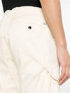 Stretch Satin Cargo Shorts Beige - CP COMPANY - BALAAN 6