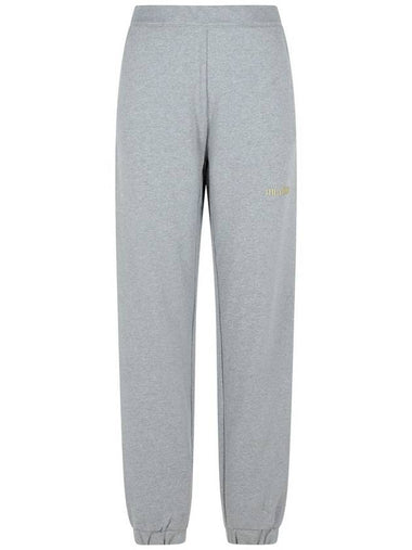 The Attico 'Jogger' Grey Cotton Pants - THE ATTICO - BALAAN 1