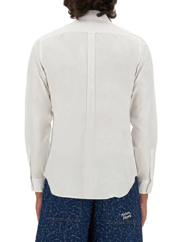 Fox Head Long Sleeve Shirt White - MAISON KITSUNE - BALAAN 4