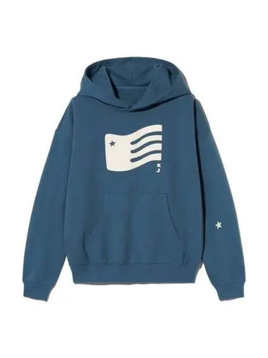 Flag Hoodie Unisex Dusty Blue - KIJUN - BALAAN 1