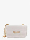 Monochrome Matelasse Quilted Calfskin Chain Shoulder Bag White - CELINE - BALAAN 2