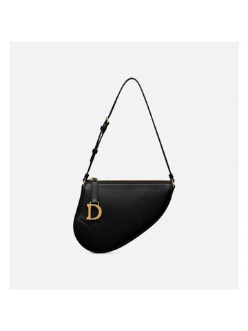 Saddle Rodeo Goatskin Pouch Bag Black - DIOR - BALAAN 1