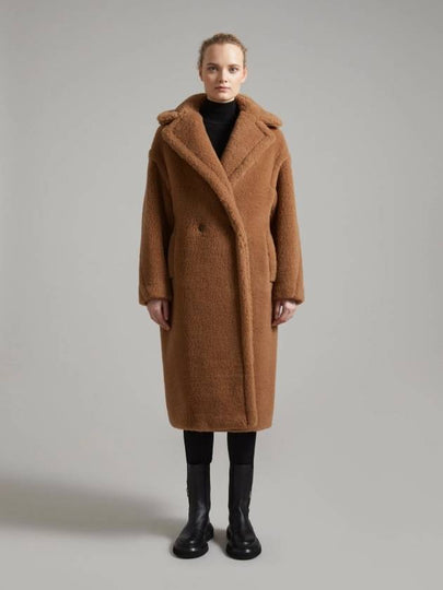 Women's Teddy Bear Icon Double Coat Camel - MAX MARA - BALAAN 2