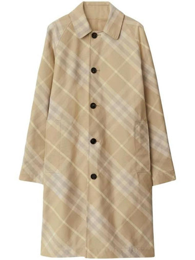 Car Check Print Reversible Coat 8083625 - BURBERRY - BALAAN 1