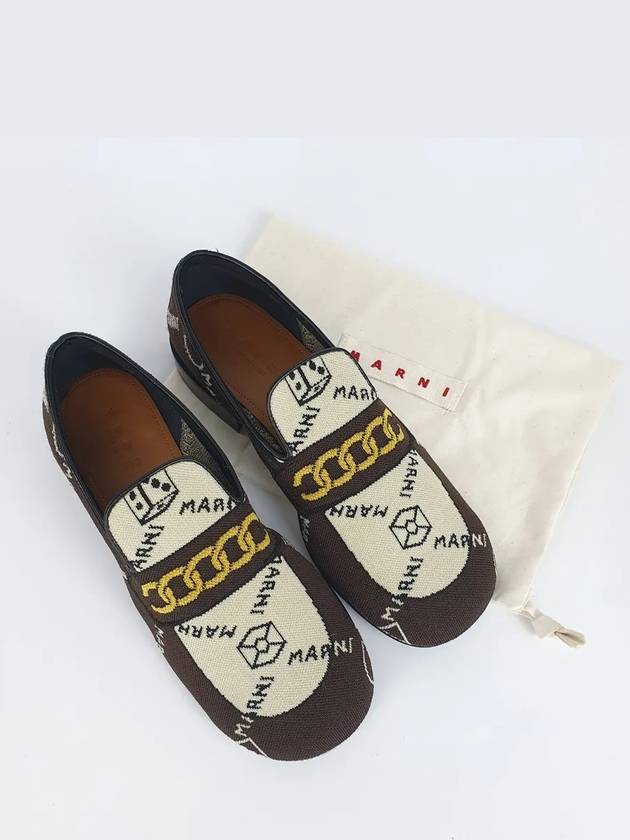 Jacquard moccasin loafer brown - MARNI - BALAAN 3