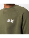 Monochrome Fox Head Patch Classic Sweatshirt Khaki - MAISON KITSUNE - BALAAN 3