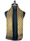 Monogram Shine Silk Gold Brown Muffler Shawl M75122 - LOUIS VUITTON - BALAAN 8