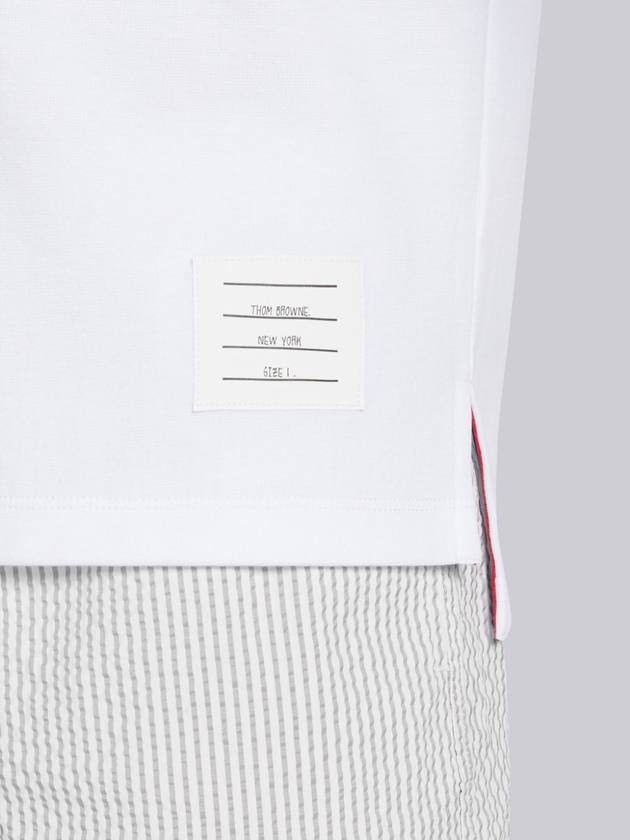 Cotton Oversized Pocket Short Sleeve T-Shirt White - THOM BROWNE - BALAAN 9