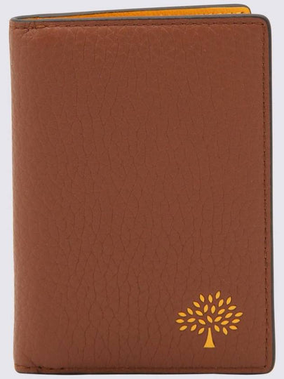 Signature Tree Print Heavy Grain Leather Card Wallet Brown - MULBERRY - BALAAN 2