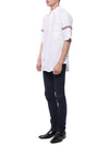 Men's Classic Armband Short Sleeve Shirt White - THOM BROWNE - BALAAN.