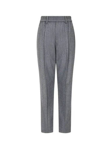 10 epoint women s tapered banding wool pants gray 271594 - BRUNELLO CUCINELLI - BALAAN 1