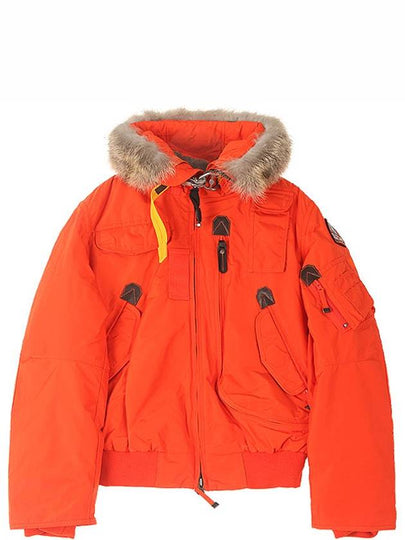 Men's Gobi Hooded Fur Padded Zip-Up Jacket Orange Carat - PARAJUMPERS - BALAAN 2