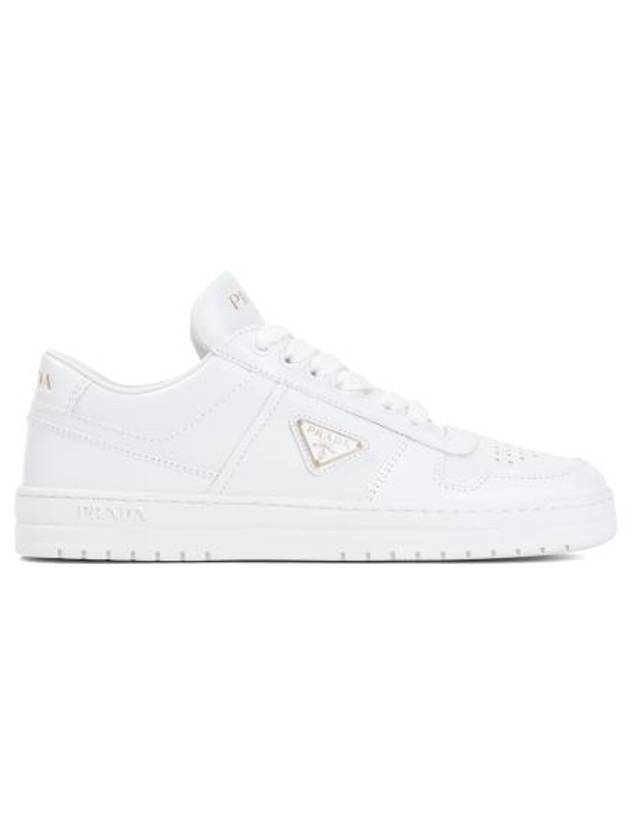 Downtown Leather Low Top Sneakers White - PRADA - BALAAN 1