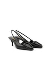 24 Patent Leather Slingback Heels Black - SAINT LAURENT - BALAAN 3