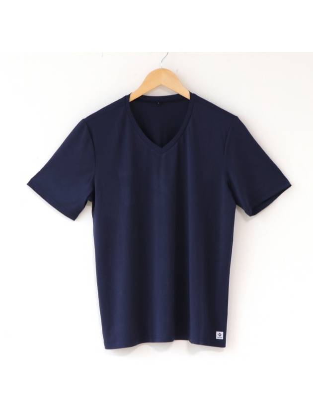 SPGVBOSN Functional V-neck short sleeve tee navy - SUPENER - BALAAN 2