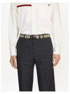 GG Marmont thin belt beige black - GUCCI - BALAAN 5