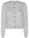 Bold Fox Head Patch Regular Cardigan Grey - MAISON KITSUNE - BALAAN 2