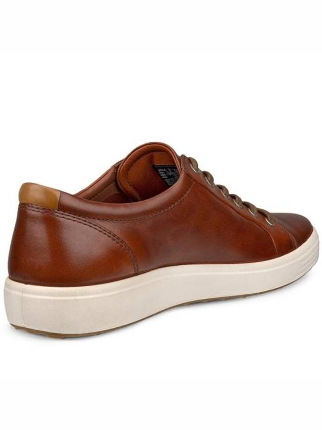 Men's Soft 7 M Leather Low Top Sneakers Brown - ECCO - BALAAN 3