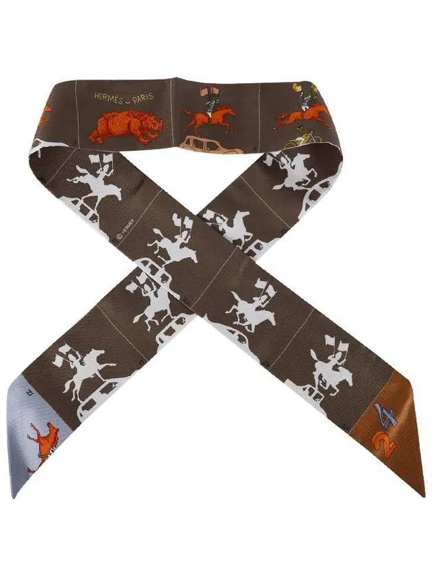 Parade Twilly Scarf Marron - HERMES - BALAAN 3