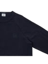 Metropolis Rubber Logo Sweatshirt Navy - CP COMPANY - BALAAN 5