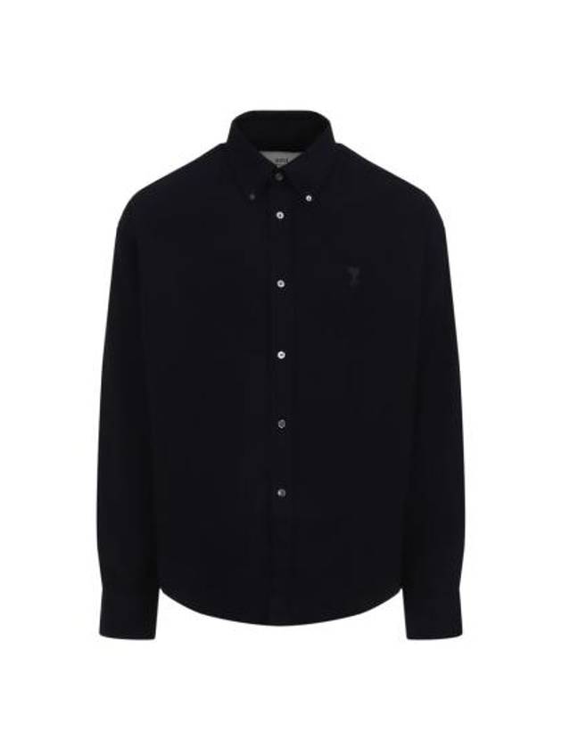 De Coeur Boxy Fit Long Sleeve Shirt Navy - AMI - BALAAN 2