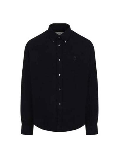 De Coeur Boxy Fit Long Sleeve Shirt Navy - AMI - BALAAN 2