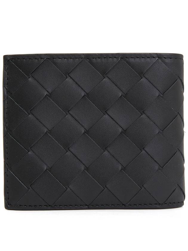 Intrecciato Leather Half Wallet Black - BOTTEGA VENETA - BALAAN 3