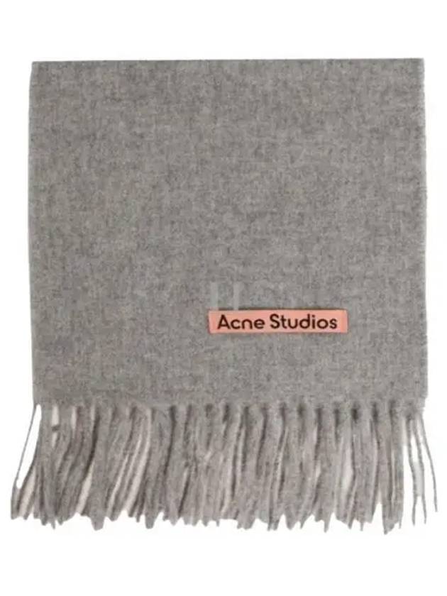 Wool Fringe Scarf Light Grey Melange - ACNE STUDIOS - BALAAN 2