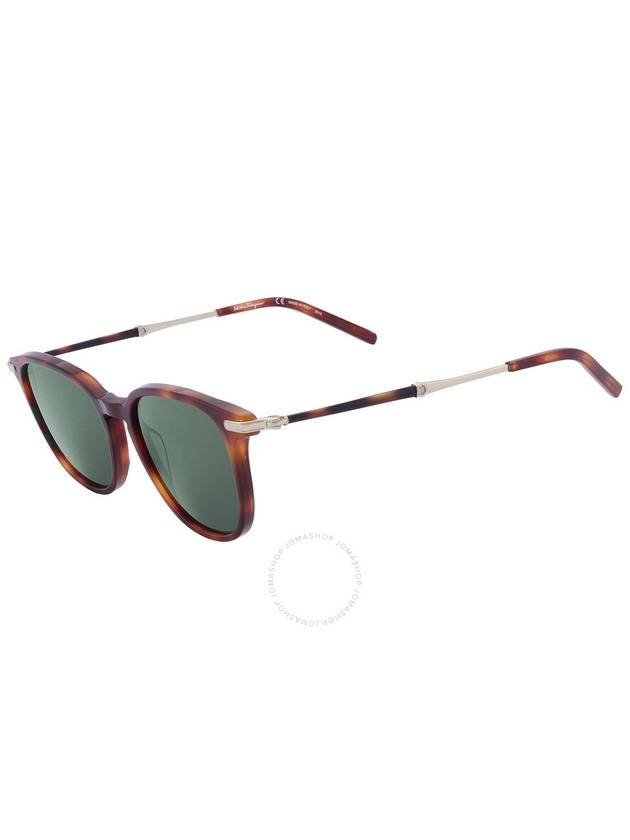 Eyewear Square Acetate Sunglasses Tortoise Green - SALVATORE FERRAGAMO - BALAAN 4