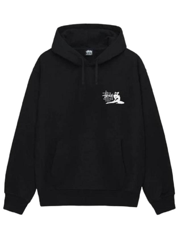 Women s Back Logo Relaxed Hooded Top Black - STUSSY - BALAAN 3