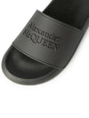 Women's Hybrid Signature Logo Rubber Slippers Black - ALEXANDER MCQUEEN - BALAAN 6