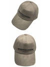 W243AC52666E Paris logo embossed suede ball cap beige hat TJ - WOOYOUNGMI - BALAAN 4