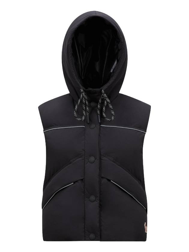 Arolla Hooded Down Vest Black - MONCLER - BALAAN 1