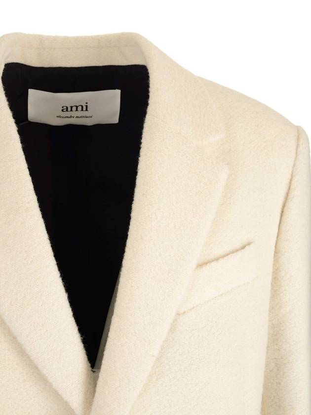 Men's Wool Single Coat Offwhite - AMI - BALAAN 5