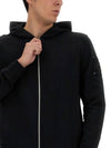 Hartsfield Logo Patch Zip Up Hoodie Black - MOOSE KNUCKLES - BALAAN 6