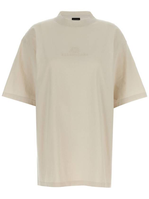 Balenciaga Logo Embroidery T-Shirt - BALENCIAGA - BALAAN 1