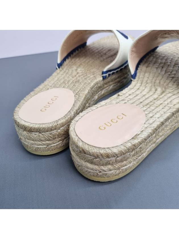 GG logo espadrille mule slippers - GUCCI - BALAAN 4