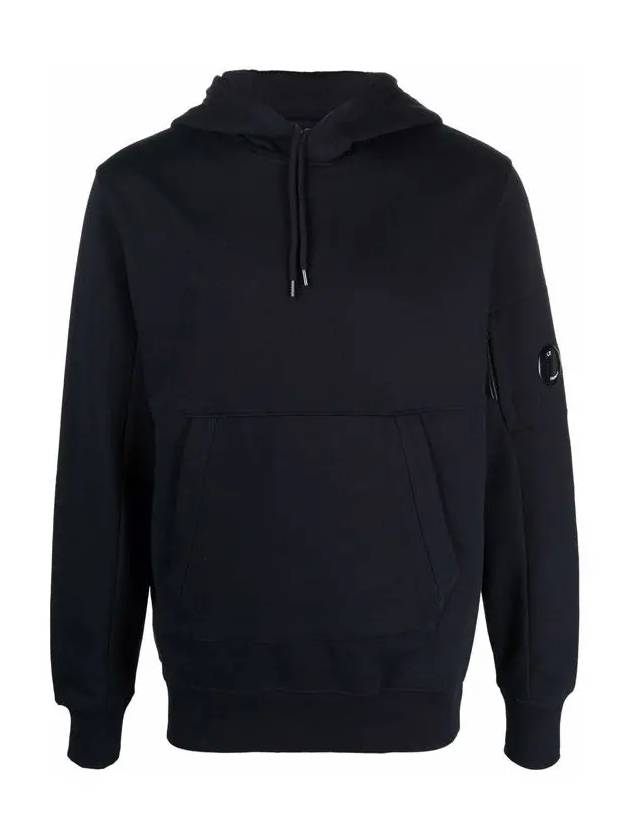 Men's Lens Wappen Fleece Hoodie Navy - CP COMPANY - BALAAN 2