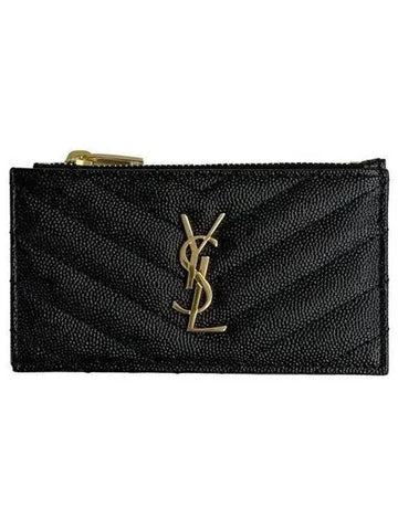 23FW 607915 Monogram Fragment Zipper Wallet 1008391 - SAINT LAURENT - BALAAN 1