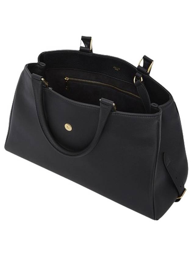 Appoline Medium Supple Calfskin Tote Bag Black - CELINE - BALAAN 5