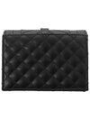 Matelasse Monogram Card Wallet Black - SAINT LAURENT - BALAAN 4