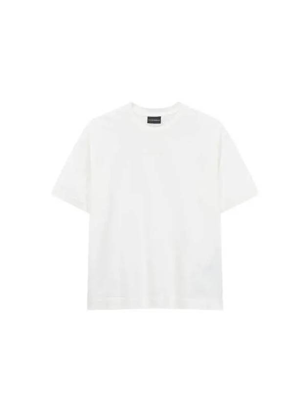 Men s Mini Logo Cotton Pique T Shirt White - EMPORIO ARMANI - BALAAN 1